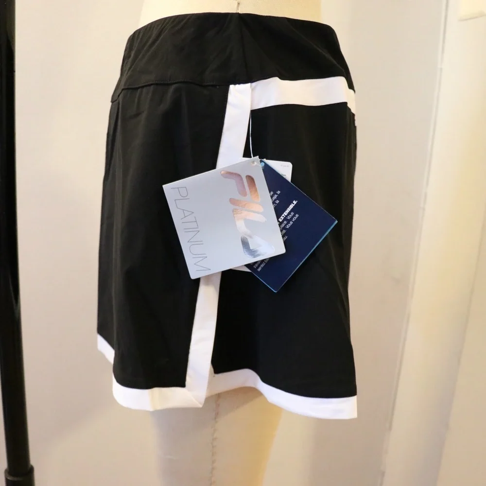 NEW Fila Black/Blue/White Platinum Active Y2K Skort Size Large